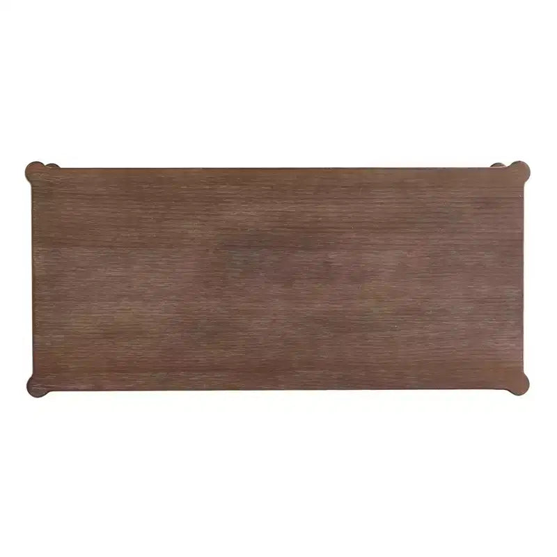 Table basse rustique en bois GDFStudio Ottilia avec pieds en spirale tournés et étagère inférieure