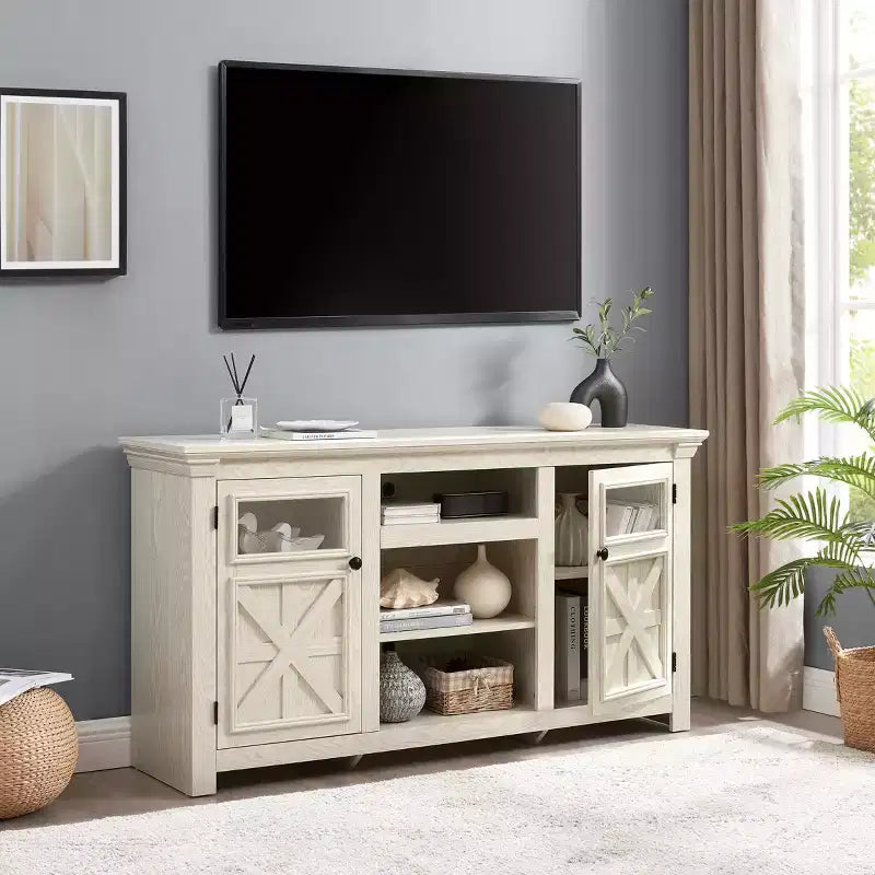 Meuble TV de ferme GDFStudio Valeska 60,23'' avec 2 portes et 5 étagères