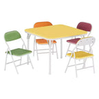 Coolmee Ensemble table et 4 chaises pliantes pour enfants, Ensemble table et chaises d'activités pour tout-petits, pour salle à manger, garderie, salles de classe