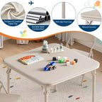 Coolmee Ensemble table et 4 chaises pliantes pour enfants, Ensemble table et chaises d'activités pour tout-petits, pour salle à manger, garderie, salles de classe