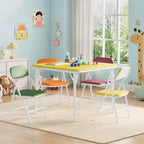 Coolmee Ensemble table et 4 chaises pliantes pour enfants, Ensemble table et chaises d'activités pour tout-petits, pour salle à manger, garderie, salles de classe