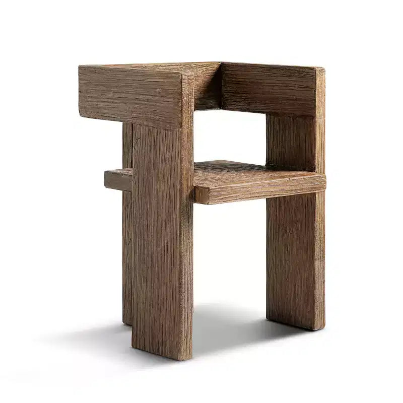 Jennifer Taylor Home Avenel Fauteuil d'appoint bloc sculptural en orme massif recyclé
