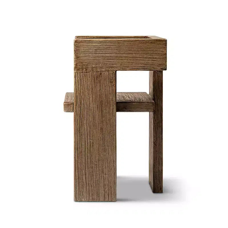 Jennifer Taylor Home Avenel Fauteuil d'appoint bloc sculptural en orme massif recyclé
