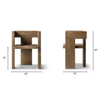 Jennifer Taylor Home Avenel Fauteuil d'appoint bloc sculptural en orme massif recyclé
