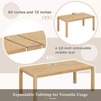 Ensemble de salle à manger extensible vintage GDFStudio Betsy pour 4 à 6 personnes avec chaises rembourrées et banc