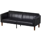 Canapé Lit Futon 75 Cuir Synthétique Moderne, Design Mid-Century pour Petits Espaces, Salon & Chambre à Coucher