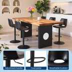 Lot de 2 tabourets de bar pivotants modernes et réglables, chaises de salon modernes industrielles à hauteur de comptoir, pour salle à manger, salon