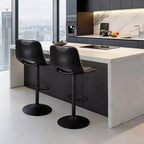 Lot de 2 tabourets de bar pivotants modernes et réglables, chaises de salon modernes industrielles à hauteur de comptoir, pour salle à manger, salon