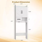 Meuble de rangement au-dessus des toilettes, organisateurs de salle de bain autoportants pour salle de bain, toilettes, buanderie