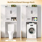 Meuble de rangement au-dessus des toilettes, organisateurs de salle de bain autoportants pour salle de bain, toilettes, buanderie