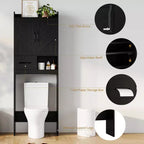 Meuble de rangement au-dessus des toilettes, organisateurs de salle de bain autoportants pour salle de bain, toilettes, buanderie