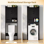 Meuble de rangement au-dessus des toilettes, organisateurs de salle de bain autoportants pour salle de bain, toilettes, buanderie