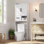Meuble de rangement au-dessus des toilettes, organisateurs de salle de bain autoportants pour salle de bain, toilettes, buanderie