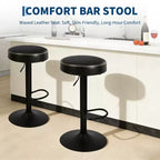 Lot de 2 tabourets de bar modernes réglables, chaises pivotantes à 360° hauteur comptoir, cadre en métal robuste, assise facile à nettoyer, pour îlot de cuisine, maison