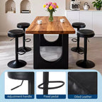 Lot de 2 tabourets de bar modernes réglables, chaises pivotantes à 360° hauteur comptoir, cadre en métal robuste, assise facile à nettoyer, pour îlot de cuisine, maison