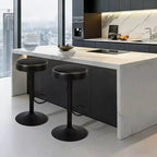 Lot de 2 tabourets de bar modernes réglables, chaises pivotantes à 360° hauteur comptoir, cadre en métal robuste, assise facile à nettoyer, pour îlot de cuisine, maison