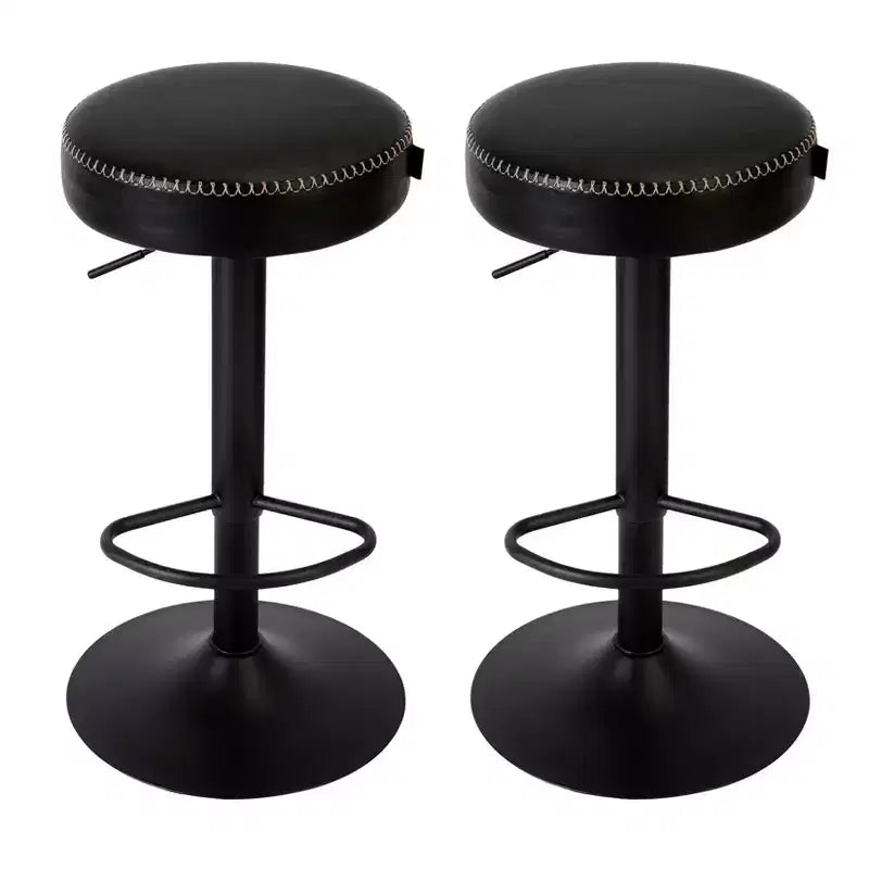 Lot de 2 tabourets de bar modernes réglables, chaises pivotantes à 360° hauteur comptoir, cadre en métal robuste, assise facile à nettoyer, pour îlot de cuisine, maison