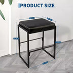 Ensemble de 2 tabourets de bar modernes, chaises de 66 cm de hauteur de comptoir avec repose-pieds, imperméables, pour la maison, la salle à manger