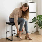 Ensemble de 2 tabourets de bar modernes, chaises de 66 cm de hauteur de comptoir avec repose-pieds, imperméables, pour la maison, la salle à manger