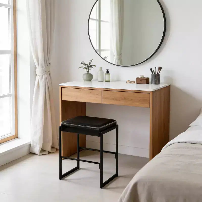 Ensemble de 2 tabourets de bar modernes, chaises de 66 cm de hauteur de comptoir avec repose-pieds, imperméables, pour la maison, la salle à manger