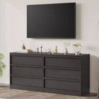 Table de chevet à 3 tiroirs, table de bout de lit de 76 cm de hauteur avec rangement spacieux, dispositif anti-basculement, organisateur de table d'appoint moderne pour chambre et salon