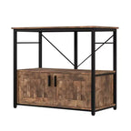 Meuble aquarium robuste pour bac de 40-50 gallons - Meuble de rangement en métal et bois, supporte 300 kg - Espace pour accessoires - Organisateur domestique élégant