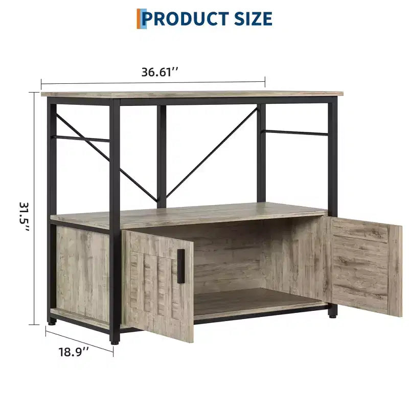 Meuble aquarium robuste pour bac de 40-50 gallons - Meuble de rangement en métal et bois, supporte 300 kg - Espace pour accessoires - Organisateur domestique élégant