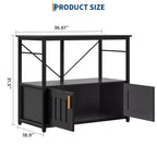 Meuble aquarium robuste pour bac de 40-50 gallons - Meuble de rangement en métal et bois, supporte 300 kg - Espace pour accessoires - Organisateur domestique élégant