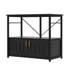 Meuble aquarium robuste pour bac de 40-50 gallons - Meuble de rangement en métal et bois, supporte 300 kg - Espace pour accessoires - Organisateur domestique élégant