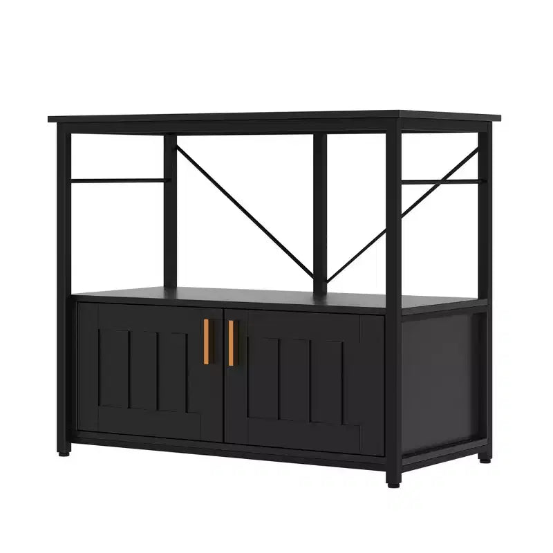 Meuble aquarium robuste pour bac de 40-50 gallons - Meuble de rangement en métal et bois, supporte 300 kg - Espace pour accessoires - Organisateur domestique élégant