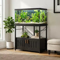 Heavy Duty Aquarium Stand for 40-50 Gallon Fish Tank - Metal & Wood Storage Cabinet, Supports 660lbs - Space for Accessories - Stylish Home Organizer
