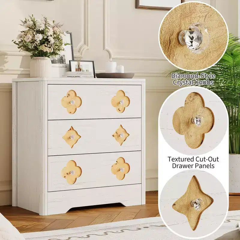 Commode haute à 5 tiroirs cannelés, Grande armoire de rangement de chambre avec tiroirs décoratifs en rotin Bohème, Organisateur de vêtements pour chambre à coucher, chambre de bébé et salon