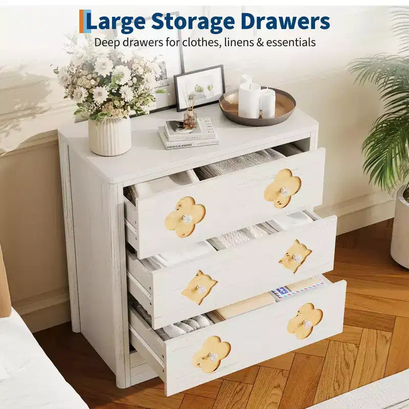 Commode haute à 5 tiroirs cannelés, Grande armoire de rangement de chambre avec tiroirs décoratifs en rotin Bohème, Organisateur de vêtements pour chambre à coucher, chambre de bébé et salon