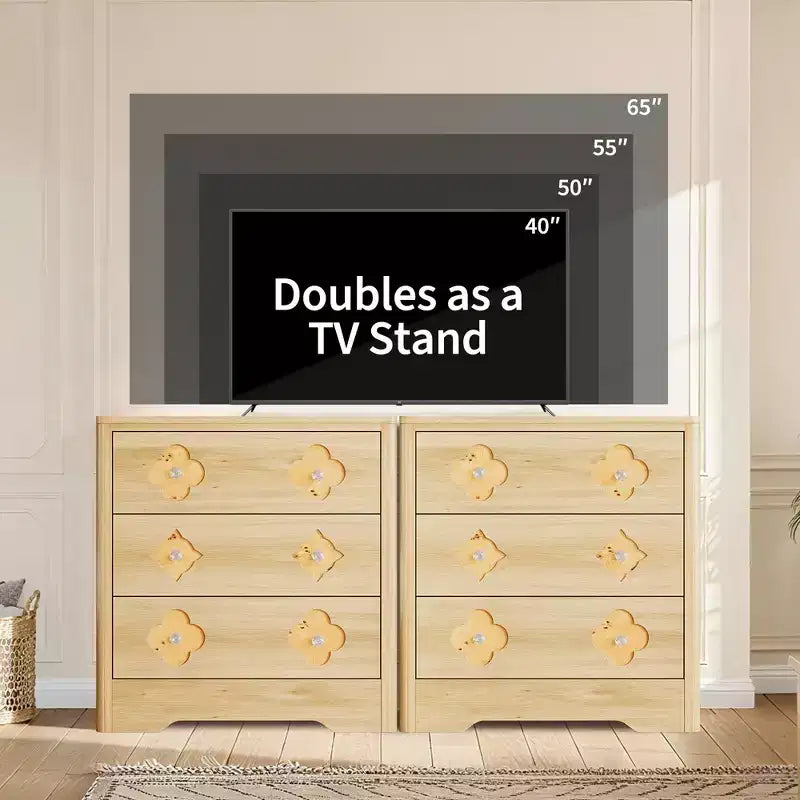 Commode haute à 5 tiroirs cannelés, Grande armoire de rangement de chambre avec tiroirs décoratifs en rotin Bohème, Organisateur de vêtements pour chambre à coucher, chambre de bébé et salon