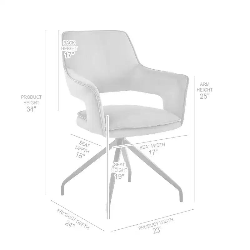 Chaise de salle à manger GDFStudio Devora en velours avec pieds en bois