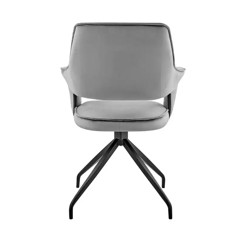 Chaise de salle à manger GDFStudio Devora en velours avec pieds en bois