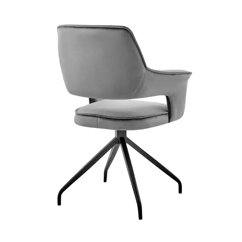 Chaise de salle à manger GDFStudio Devora en velours avec pieds en bois
