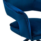 Chaise de salle à manger GDFStudio Devora en velours avec pieds en bois