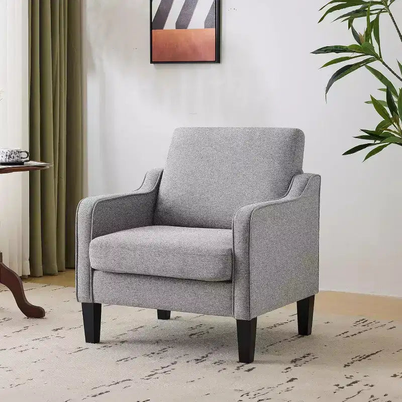VINGLI Accent Chair for Living Room Chairs Reading Chair for Bedroom Chair Scooped Arm Chair Mid Century Modern Accent Chairs Upholstered Comfy Chair