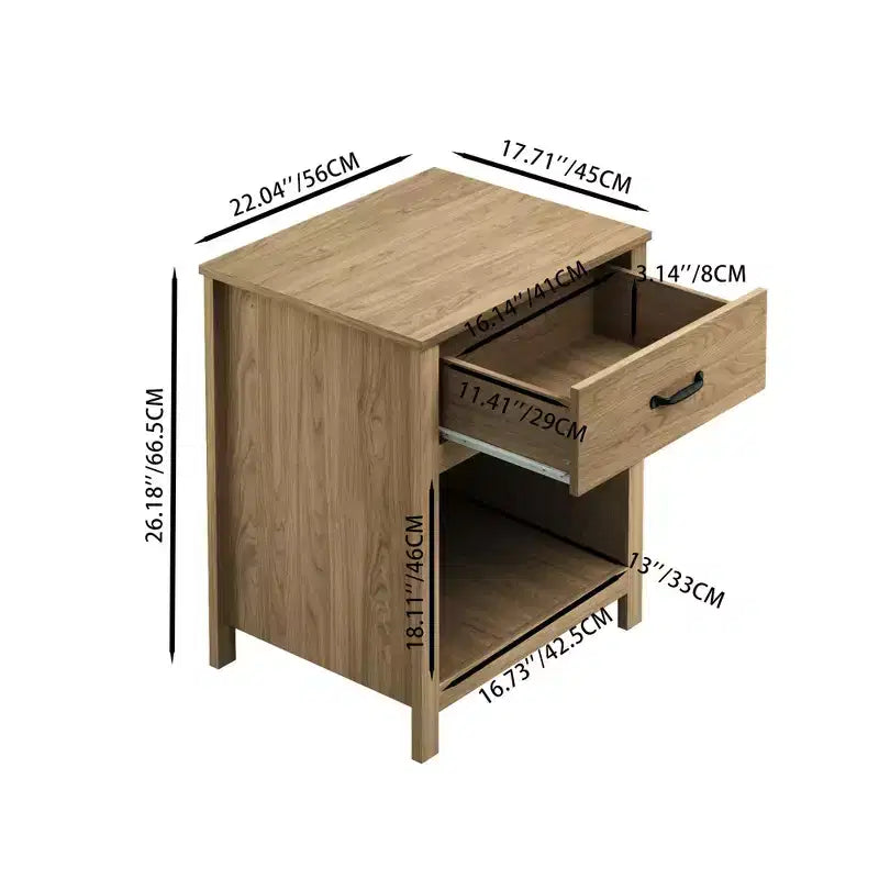 Rangement tiroir de table de nuit minimaliste (W808P389331)