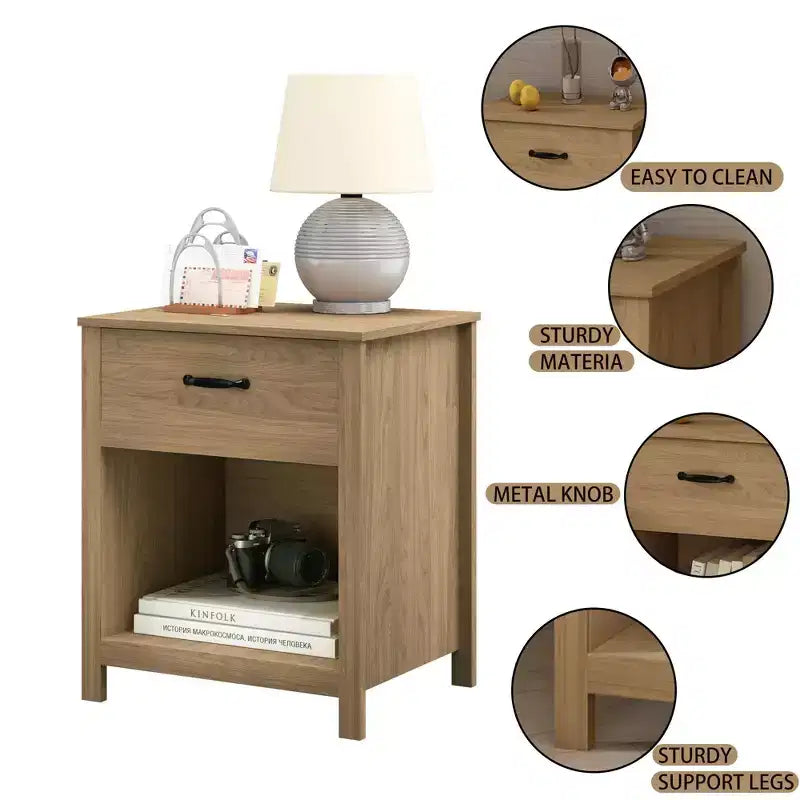 Rangement tiroir de table de nuit minimaliste (W808P389331)