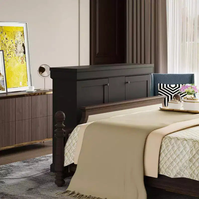 Meuble TV console de jeu Famapy avec élévateur caché, peut accueillir jusqu'à 50 écrans, rangement intégré, deux trous pour câbles, gain de place pour le jeu à domicile et le salon