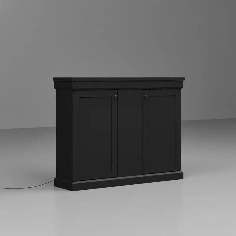 Meuble TV console de jeu Famapy avec élévateur caché, peut accueillir jusqu'à 50 écrans, rangement intégré, deux trous pour câbles, gain de place pour le jeu à domicile et le salon