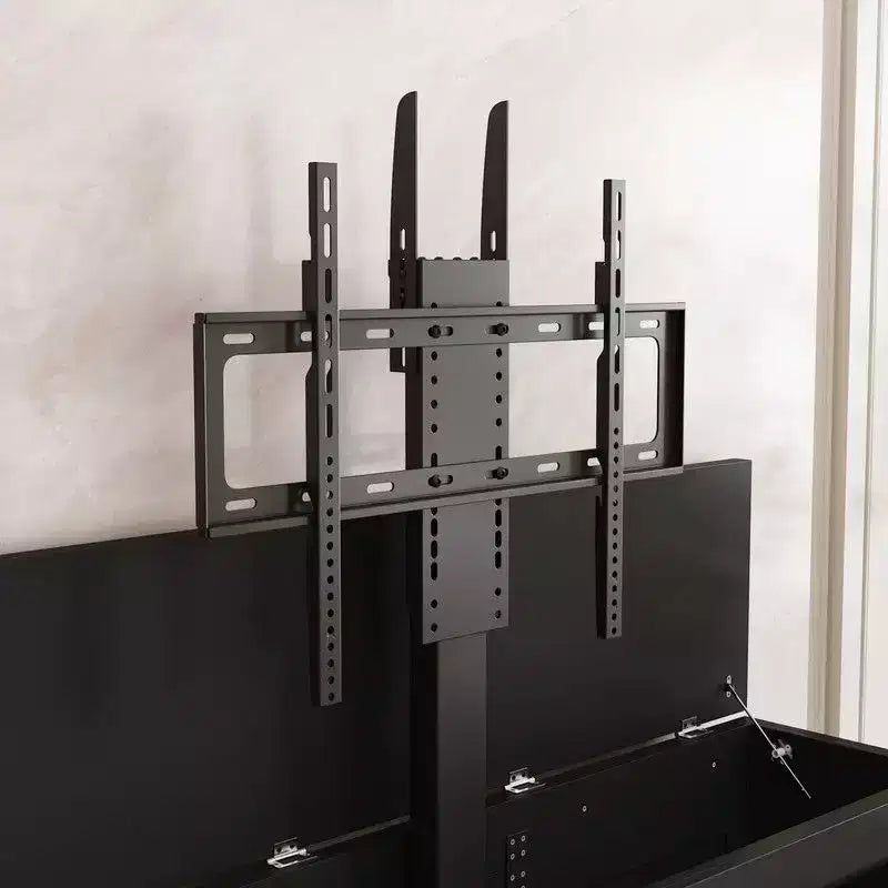 Meuble TV console de jeu Famapy avec élévateur caché, peut accueillir jusqu'à 50 écrans, rangement intégré, deux trous pour câbles, gain de place pour le jeu à domicile et le salon