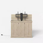 Meuble TV console de jeu Famapy avec élévateur caché, peut accueillir jusqu'à 50 écrans, rangement intégré, deux trous pour câbles, gain de place pour le jeu à domicile et le salon