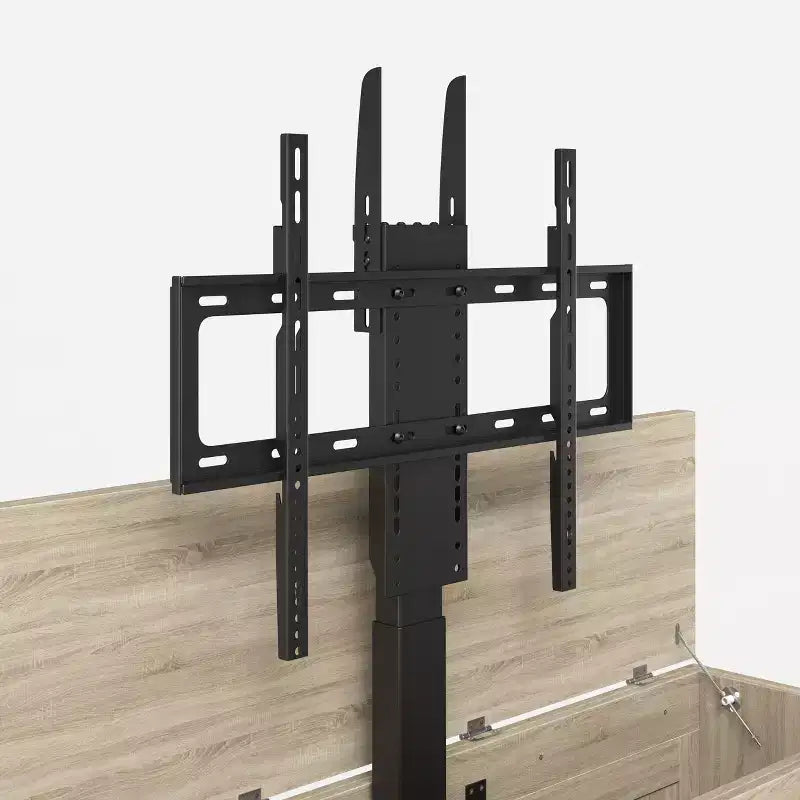 Meuble TV console de jeu Famapy avec élévateur caché, peut accueillir jusqu'à 50 écrans, rangement intégré, deux trous pour câbles, gain de place pour le jeu à domicile et le salon