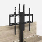 Meuble TV console de jeu Famapy avec élévateur caché, peut accueillir jusqu'à 50 écrans, rangement intégré, deux trous pour câbles, gain de place pour le jeu à domicile et le salon