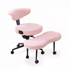 Chaise de bureau ergonomique pour s'asseoir en tailleur avec support lombaire, chaise de méditation pivotante à 360° avec roulettes