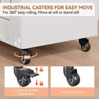 Banc de rangement pratique, meuble à chaussures en bois de 100 cm avec roulettes, 2 charnières de sécurité, structure robuste et capacité de charge jusqu'à 160 kg.