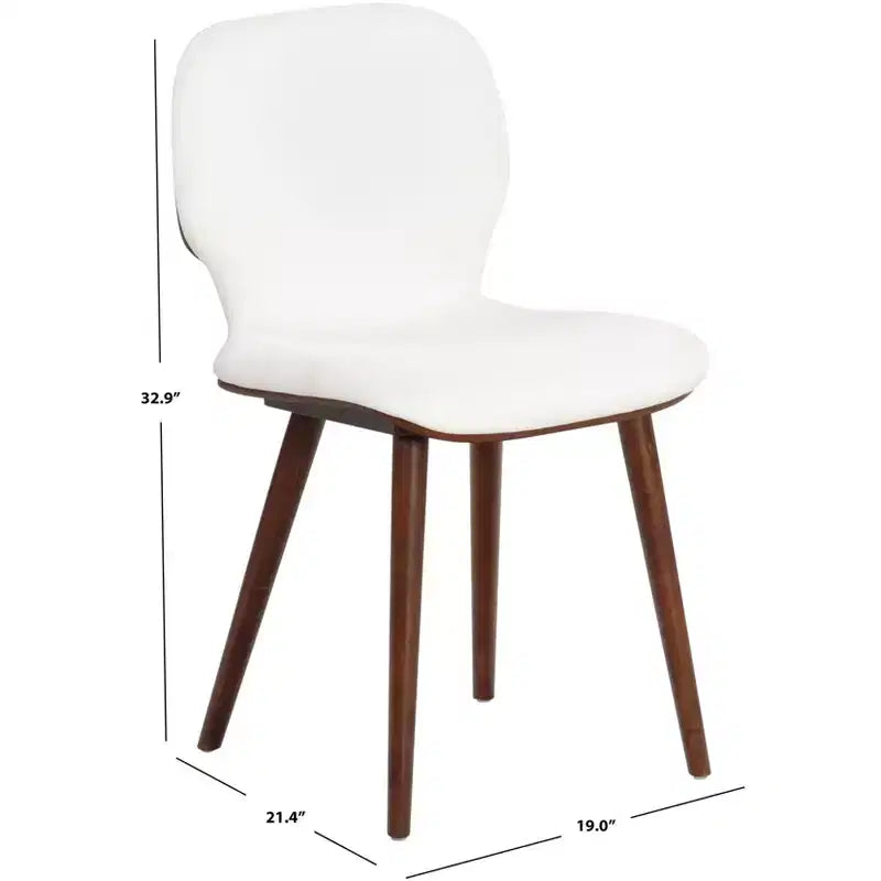 Chaise de salle à manger Tazmyn - SFV4157 - Blanc/Noyer - Safavieh Couture